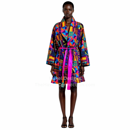 Me Time: Ankara Robe & Bonnet Set (Made to order)