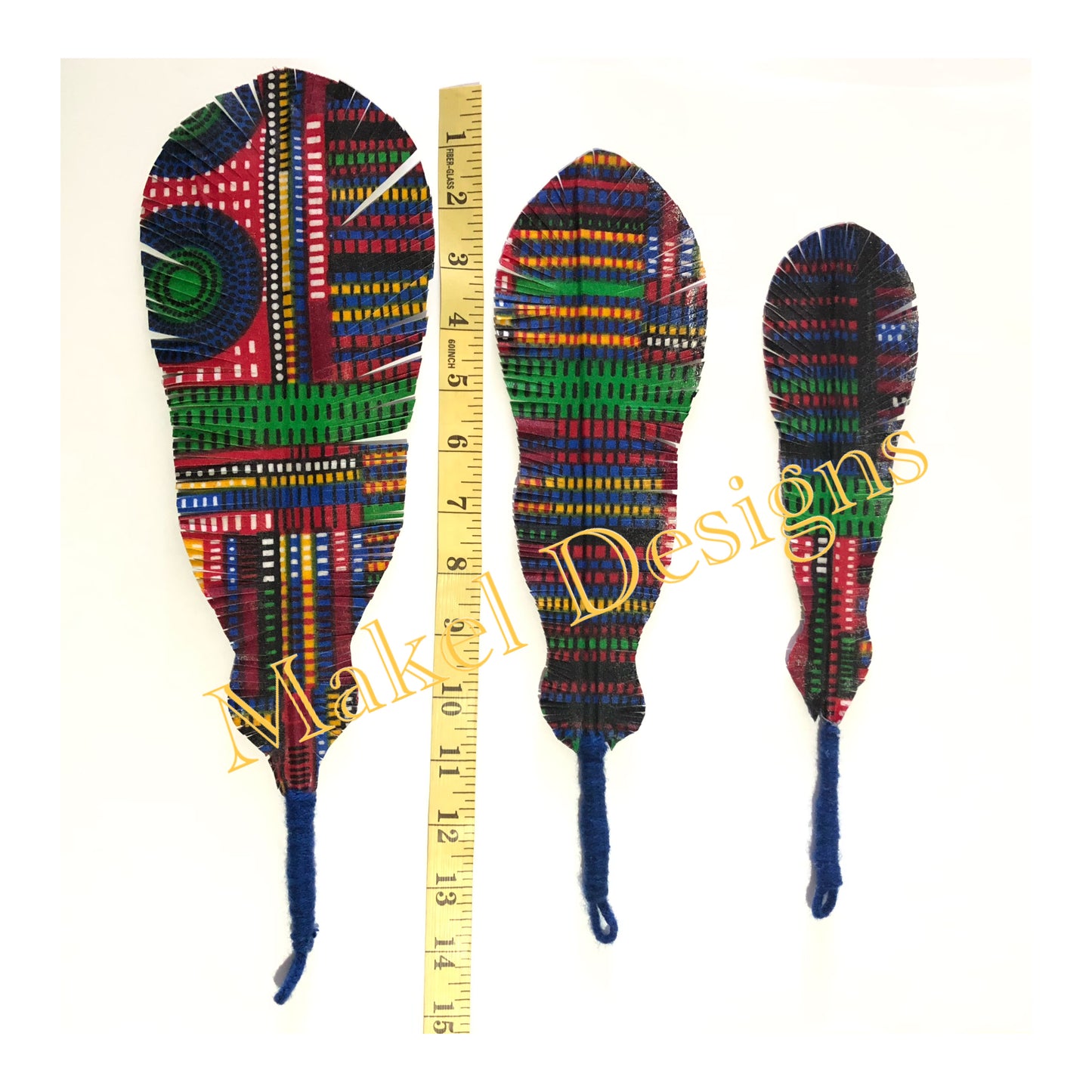 “We Smudge” Ankara/textile Smudging Feathers