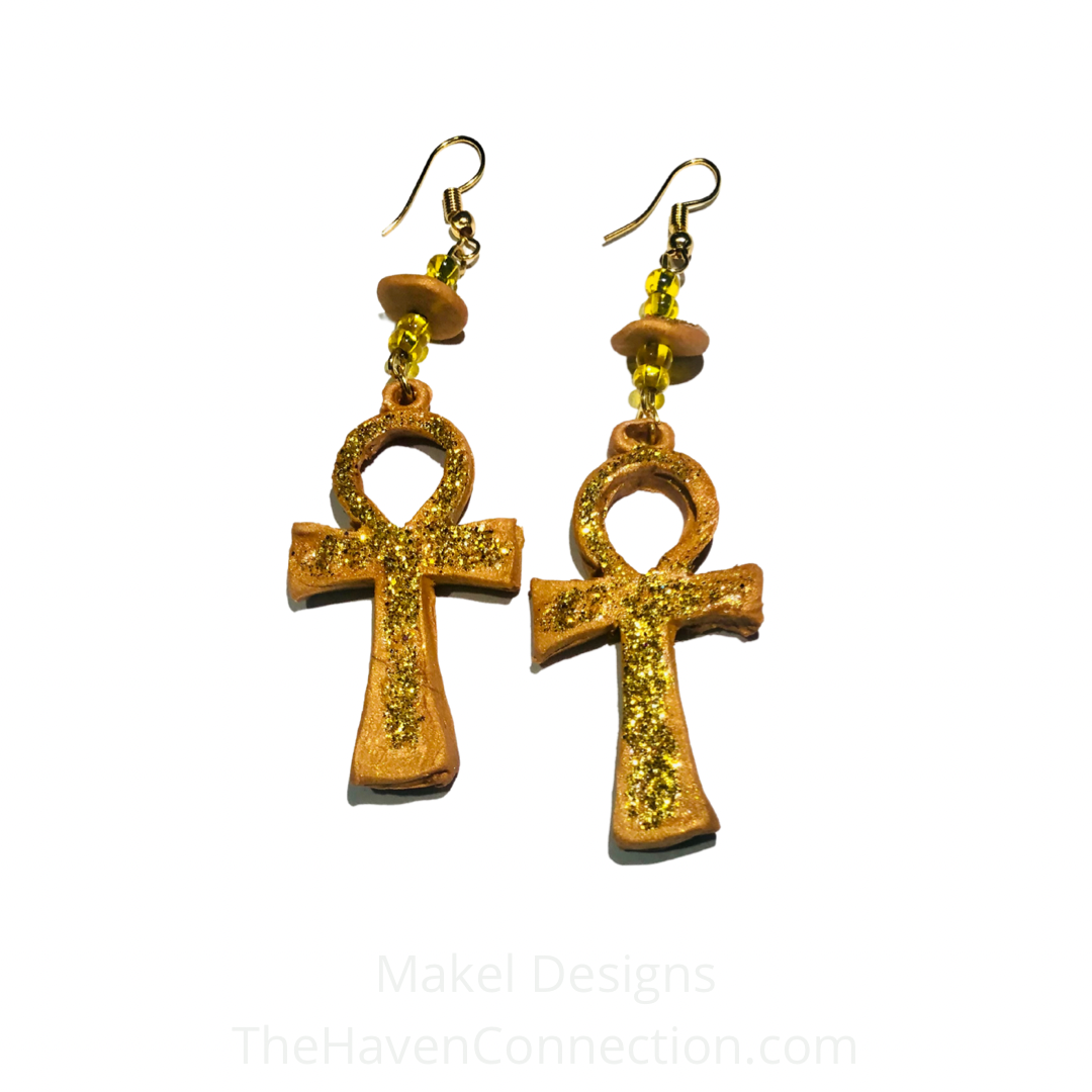 Style for Life: Clay Ankh Earrings