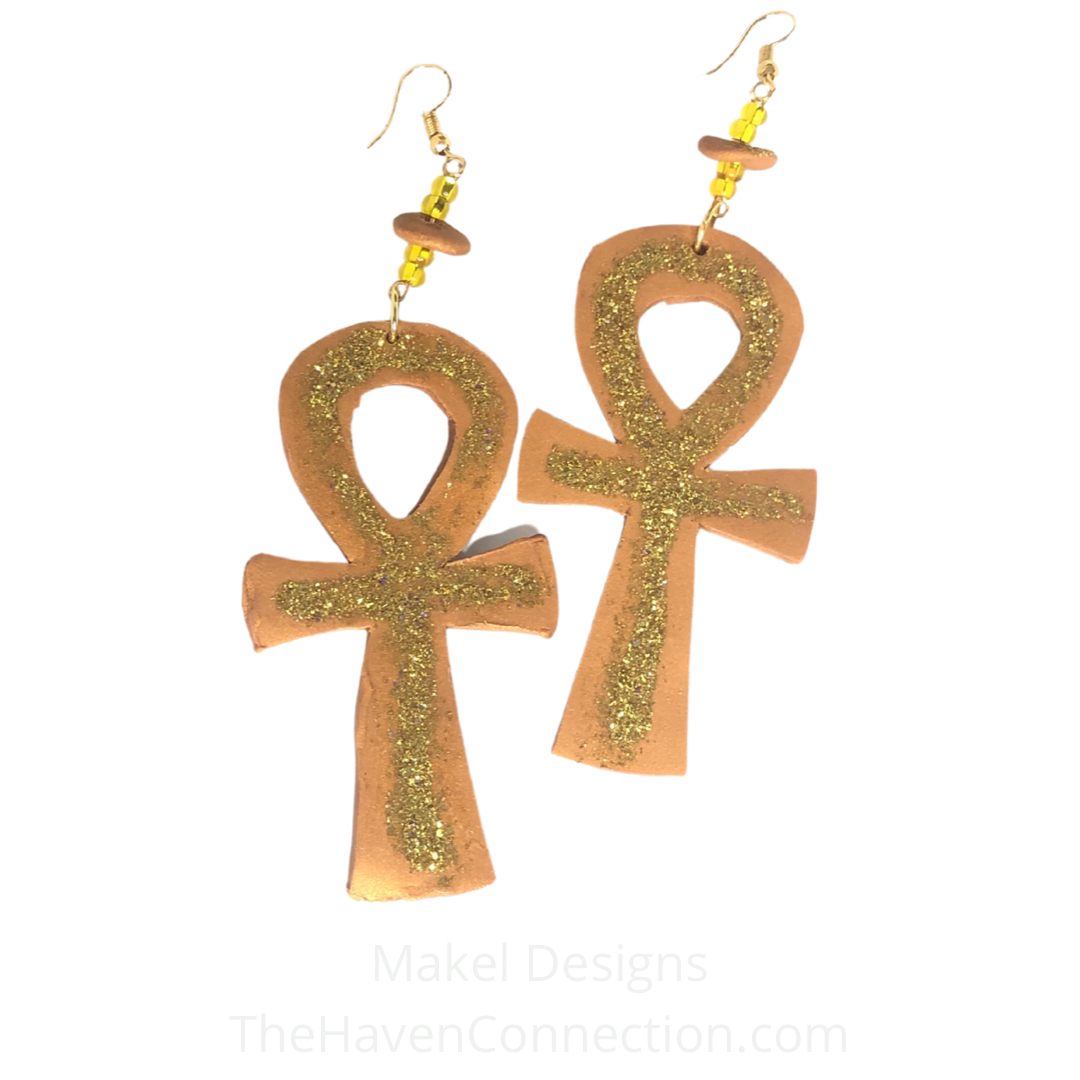 Style for Life: Clay Ankh Earrings